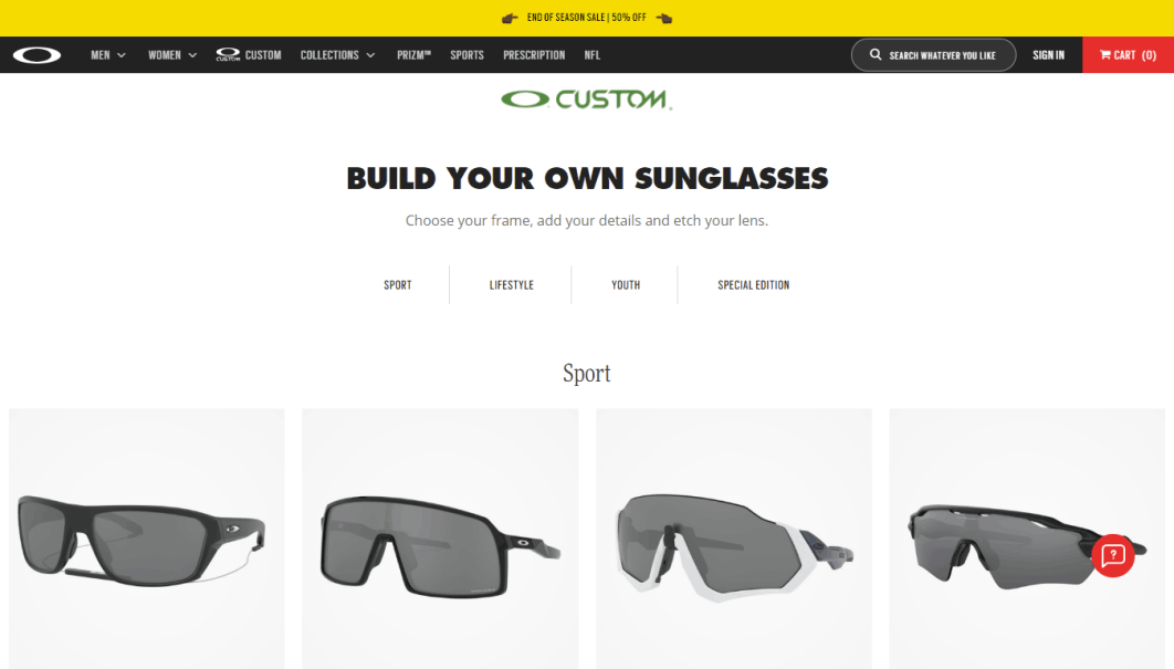 customize your own oakley sunglasses